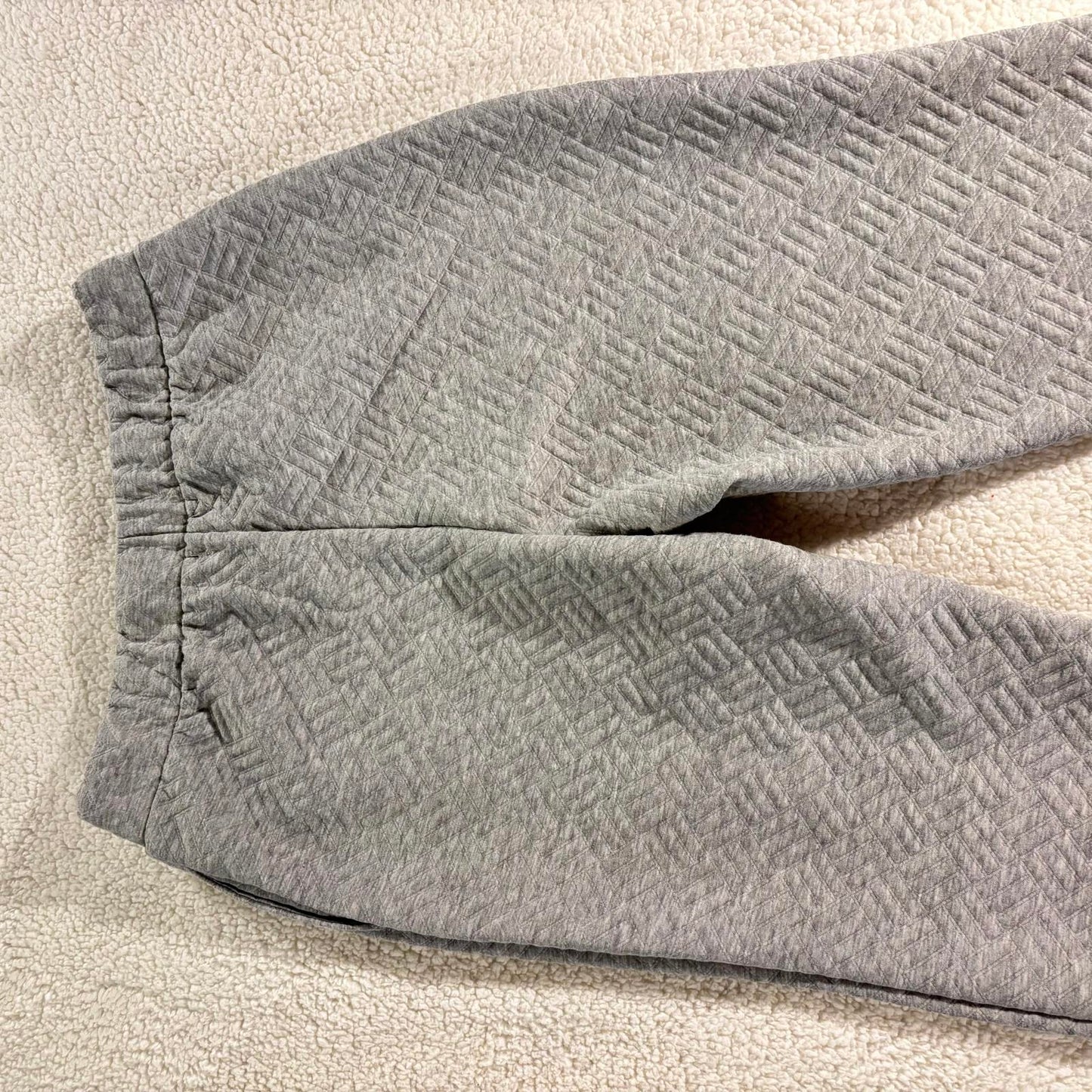 Nine West Women’s Active Quilted Joggers, Drawstring, Athleisure, Gray, Large