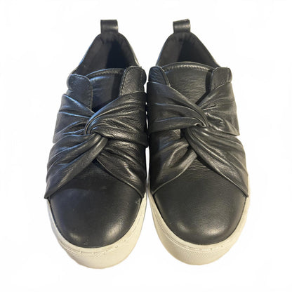 Rebecca Minkoff Nicole Leather Knotted Platform Sneakers Black Women's Size 6
