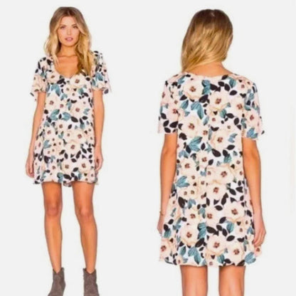 Show Me Your Mumu Kylie Mini Dress Girly Steel Magnolia V Neck Womens Size M