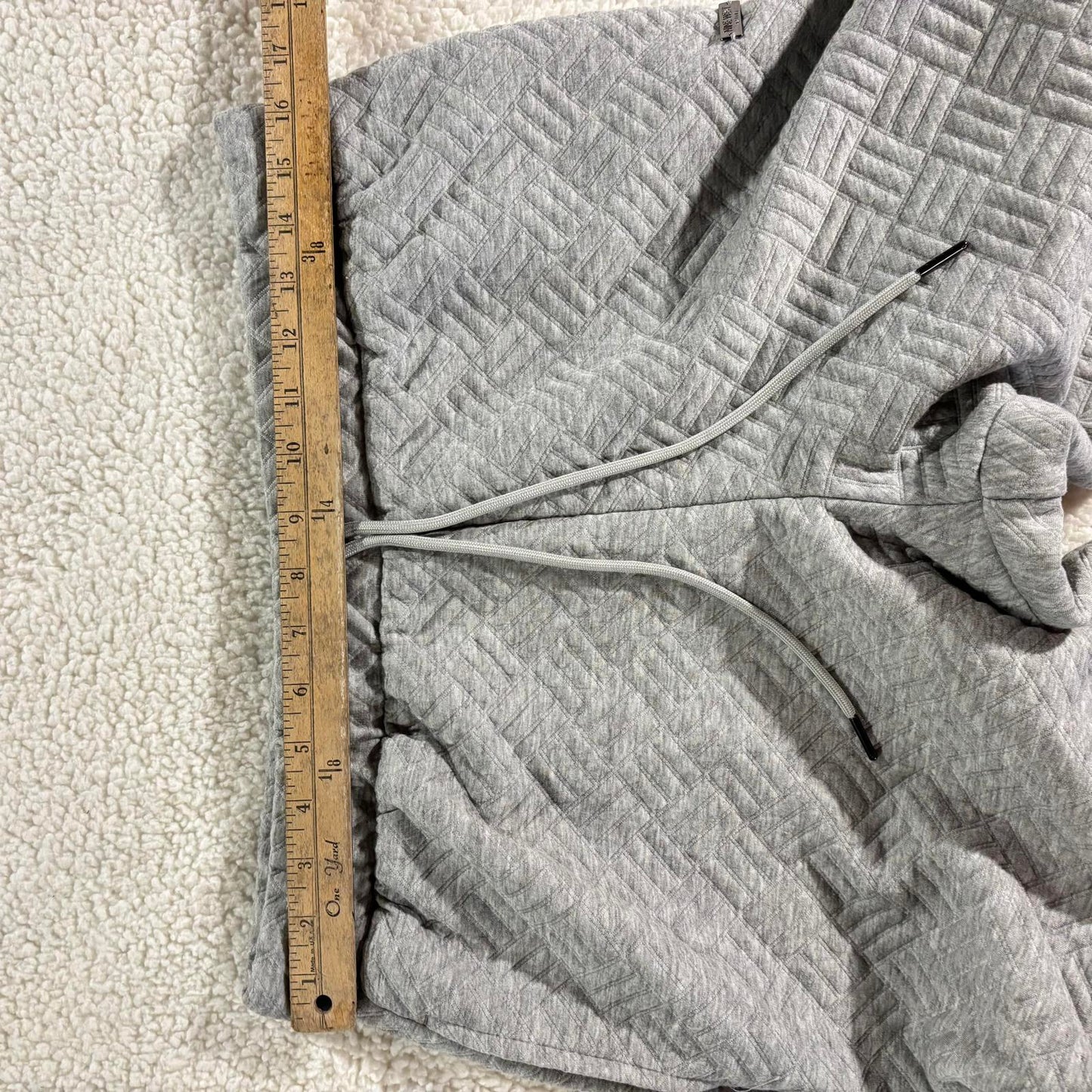 Nine West Women’s Active Quilted Joggers, Drawstring, Athleisure, Gray, Large