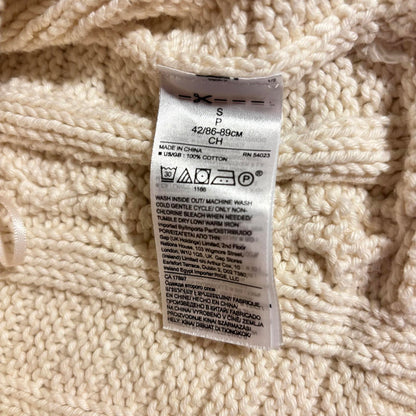 Banana Republic Sweater Tank Top Womens Small Cream Cable Knit 100% Cotton EUC