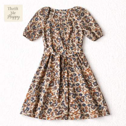 Faherty Women's Linen Tie Front Dress - Balloon Sleeves - Size XS - Floral