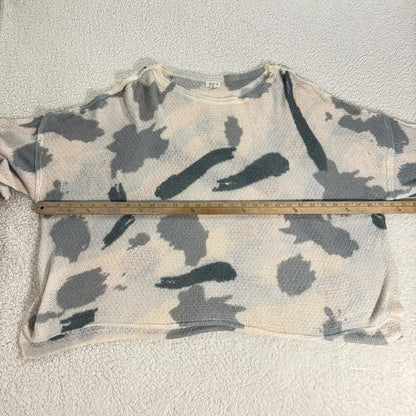 POL Oversized Camouflage Lightweight Sweater Women's M Pullover Green/Grey