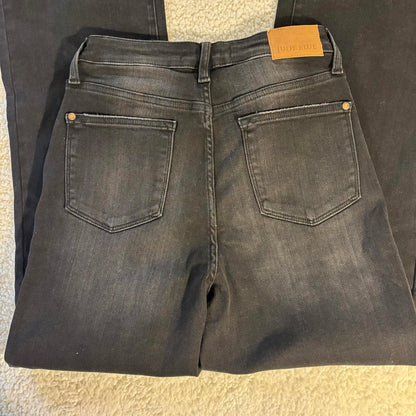 NWT JUDY BLUE Morgantown High Rise Straight Fit Black Jeans Sz 9/29 JB88646