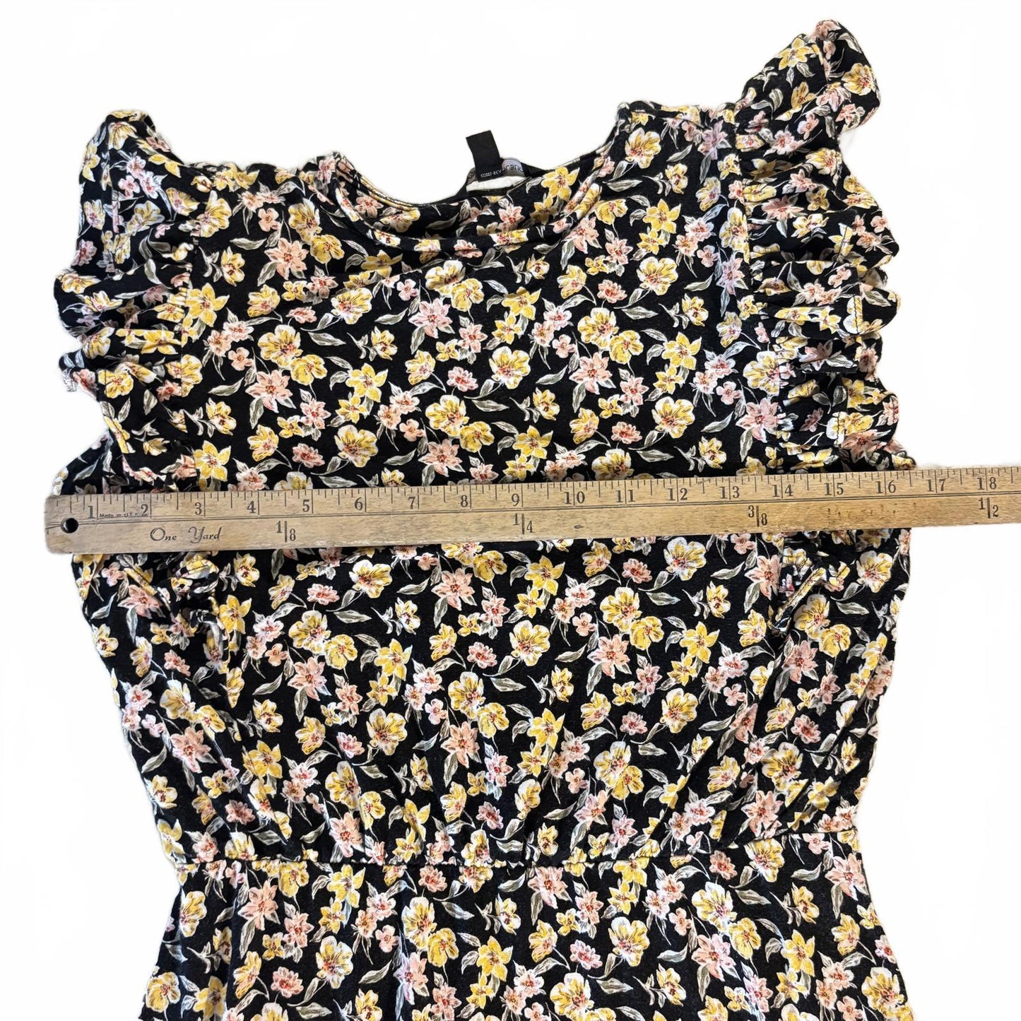 Banana Republic Flutter Sleeve Shift Dress Womens XS Floral Midi Fairy Cottage