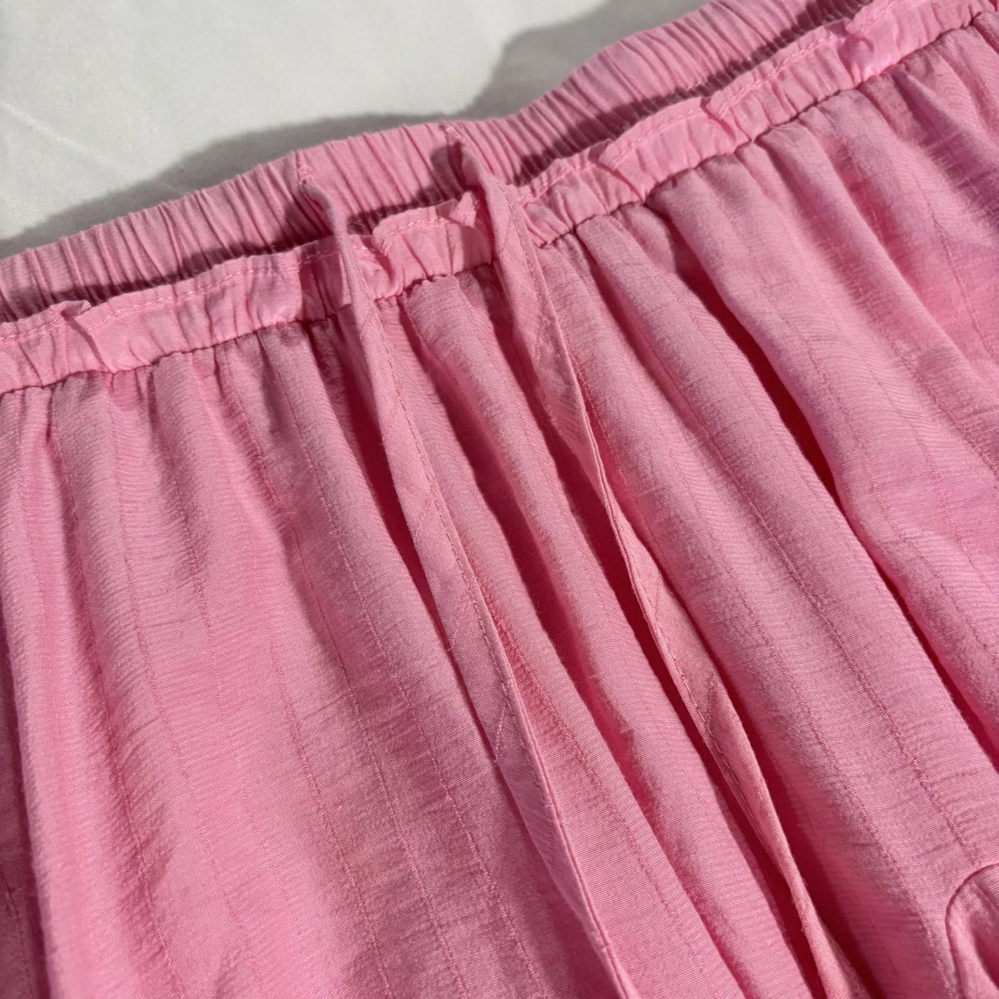 Boho Style Entro Ruffle Mini Skirt With Shorts Women Size S Pink