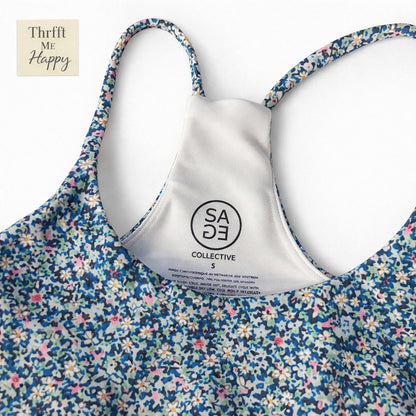 Sage Collective Women's Floral Print Workout Dress - Size Small - S -