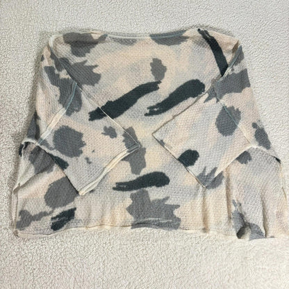 POL Oversized Camouflage Lightweight Sweater Women's M Pullover Green/Grey