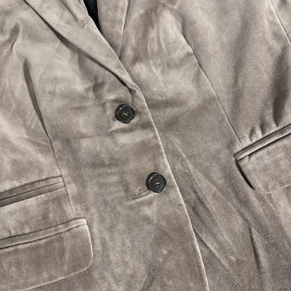 J. Crew Velvet Schoolboy 2 Button Blazer SZ 6 Workwear Classic Preppy Taupe