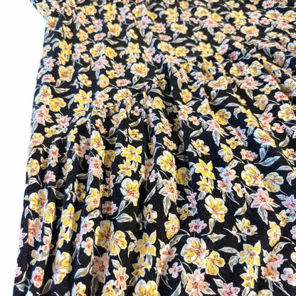 Banana Republic Flutter Sleeve Shift Dress Womens XS Floral Midi Fairy Cottage