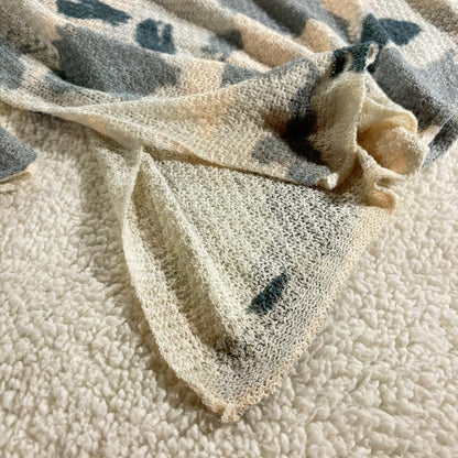 POL Oversized Camouflage Lightweight Sweater Women's M Pullover Green/Grey