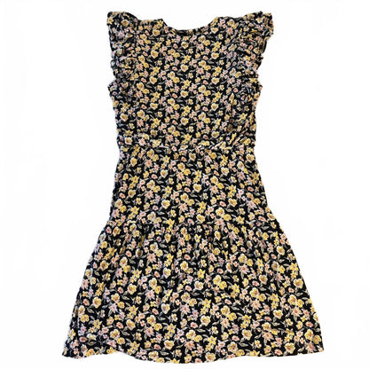 Banana Republic Flutter Sleeve Shift Dress Womens XS Floral Midi Fairy Cottage