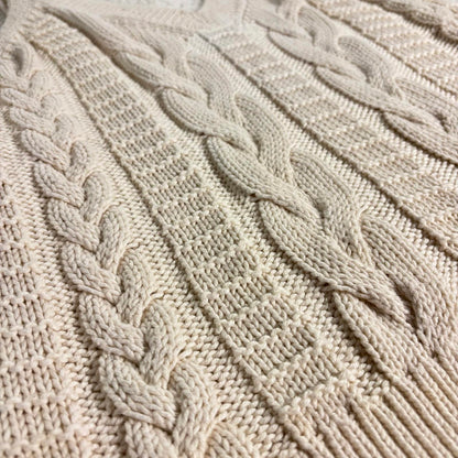 Banana Republic Sweater Tank Top Womens Small Cream Cable Knit 100% Cotton EUC