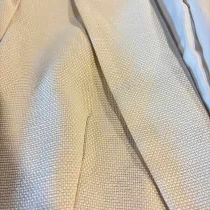 Women's H&M Tan/Cream 3/4-Sleeve Woven Open Front Blazer Size XL Preppy