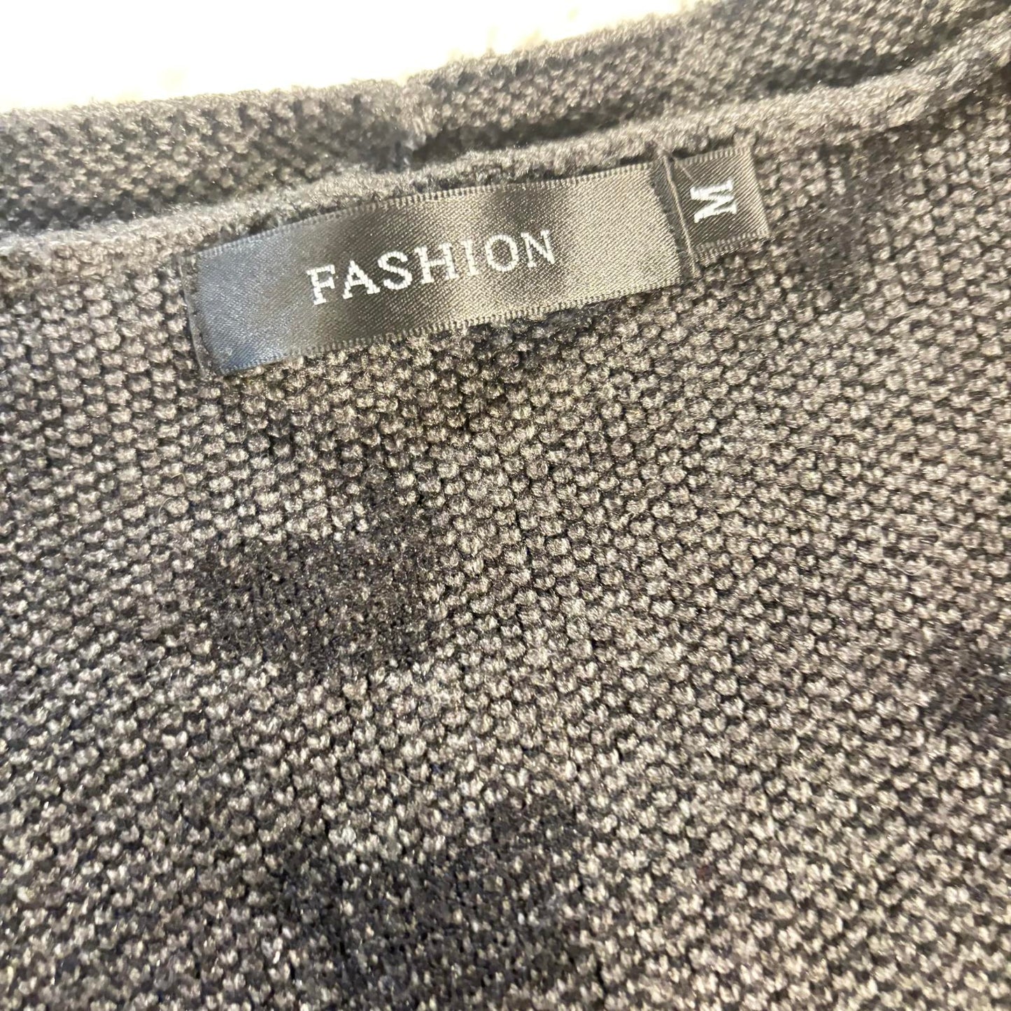 Open Front Cardigan with Pockets Women Size M Gray Black Leopard Print Office