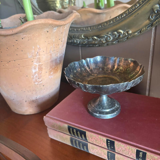 Vintage Oneida Silversmiths Candy Dish Home Decor Patina