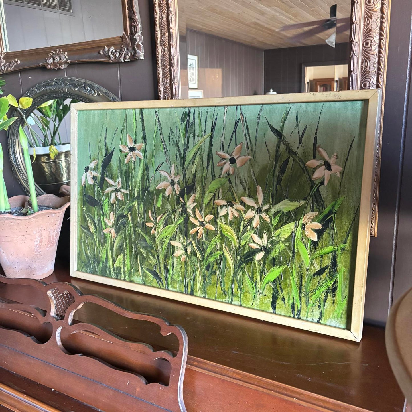 70's Floral Oil Painting *LOCAL PICKUP ONLY*