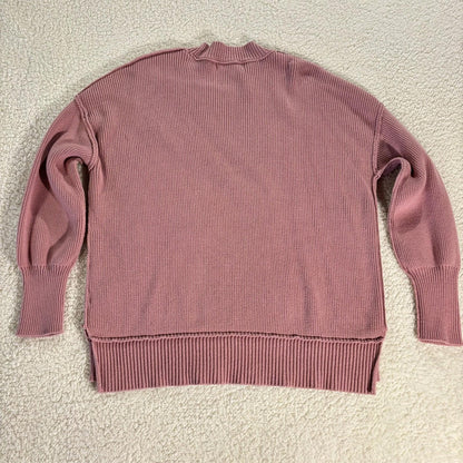 Moon & Madison Pink Knit Sweater Size Medium Cozy Modest EUC