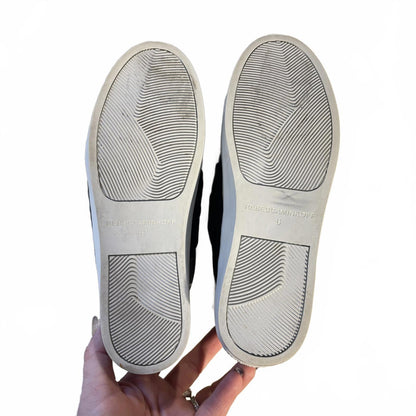 Rebecca Minkoff Nicole Leather Knotted Platform Sneakers Black Women's Size 6