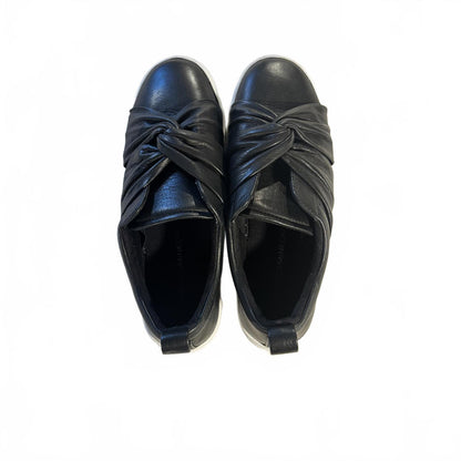 Rebecca Minkoff Nicole Leather Knotted Platform Sneakers Black Women's Size 6