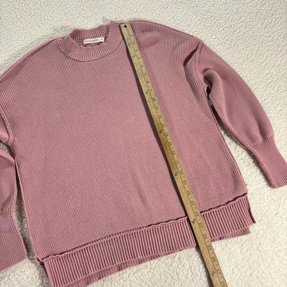Moon & Madison Pink Knit Sweater Size Medium Cozy Modest EUC
