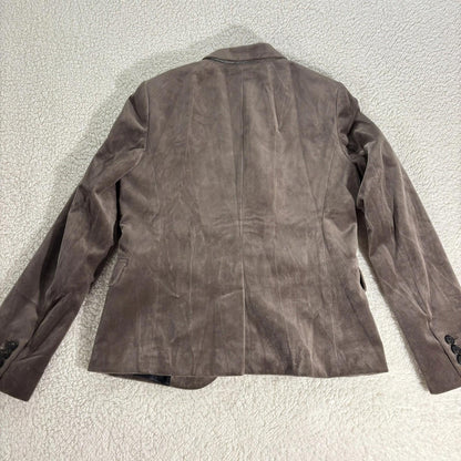 J. Crew Velvet Schoolboy 2 Button Blazer SZ 6 Workwear Classic Preppy Taupe