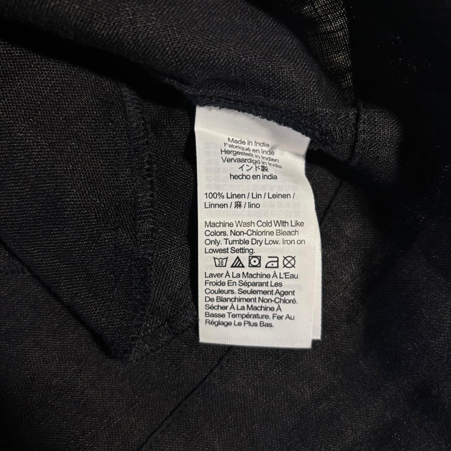 J. Crew Women's Tunic Shirt-Dress Short Sleeve 100% Linen Black XS NWT Preppy