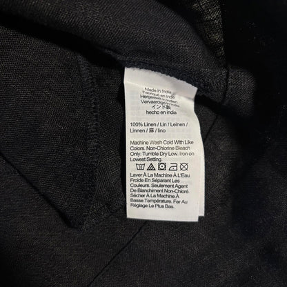 J. Crew Women's Tunic Shirt-Dress Short Sleeve 100% Linen Black XS NWT Preppy