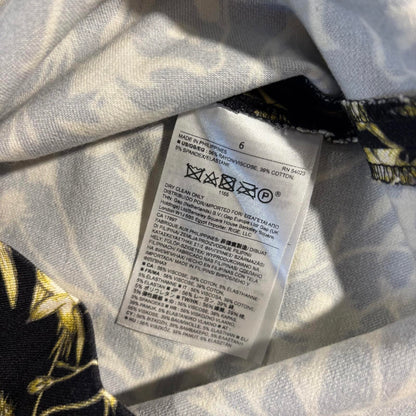 Banana Republic Women's Stretch Pencil Skirt Yellow Floral Print, Size 6 Office