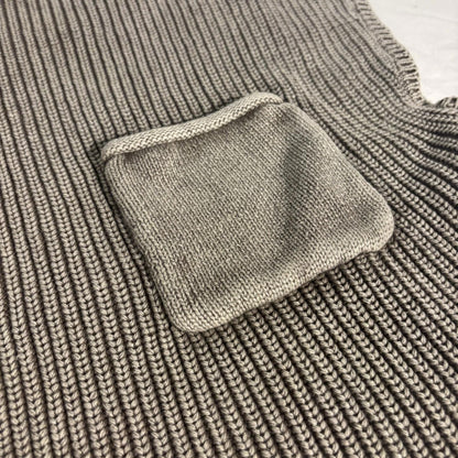 Zenana Mock Neck Knit Sleeveless Sweater w/Pocket, Casual Pullover- Sm EUC Mocha