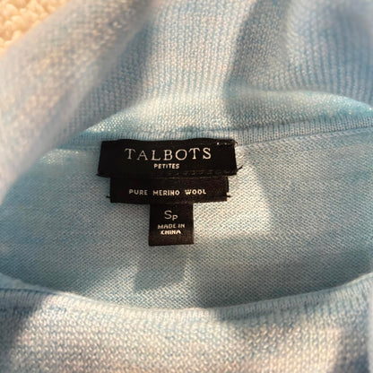 Talbots Women's 100% Merino Wool Pullover Mock Turtleneck Sweater Size SP Preppy