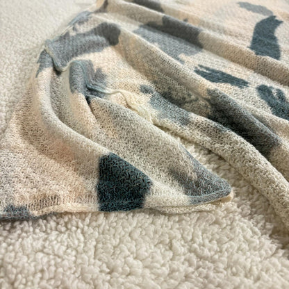 POL Oversized Camouflage Lightweight Sweater Women's M Pullover Green/Grey