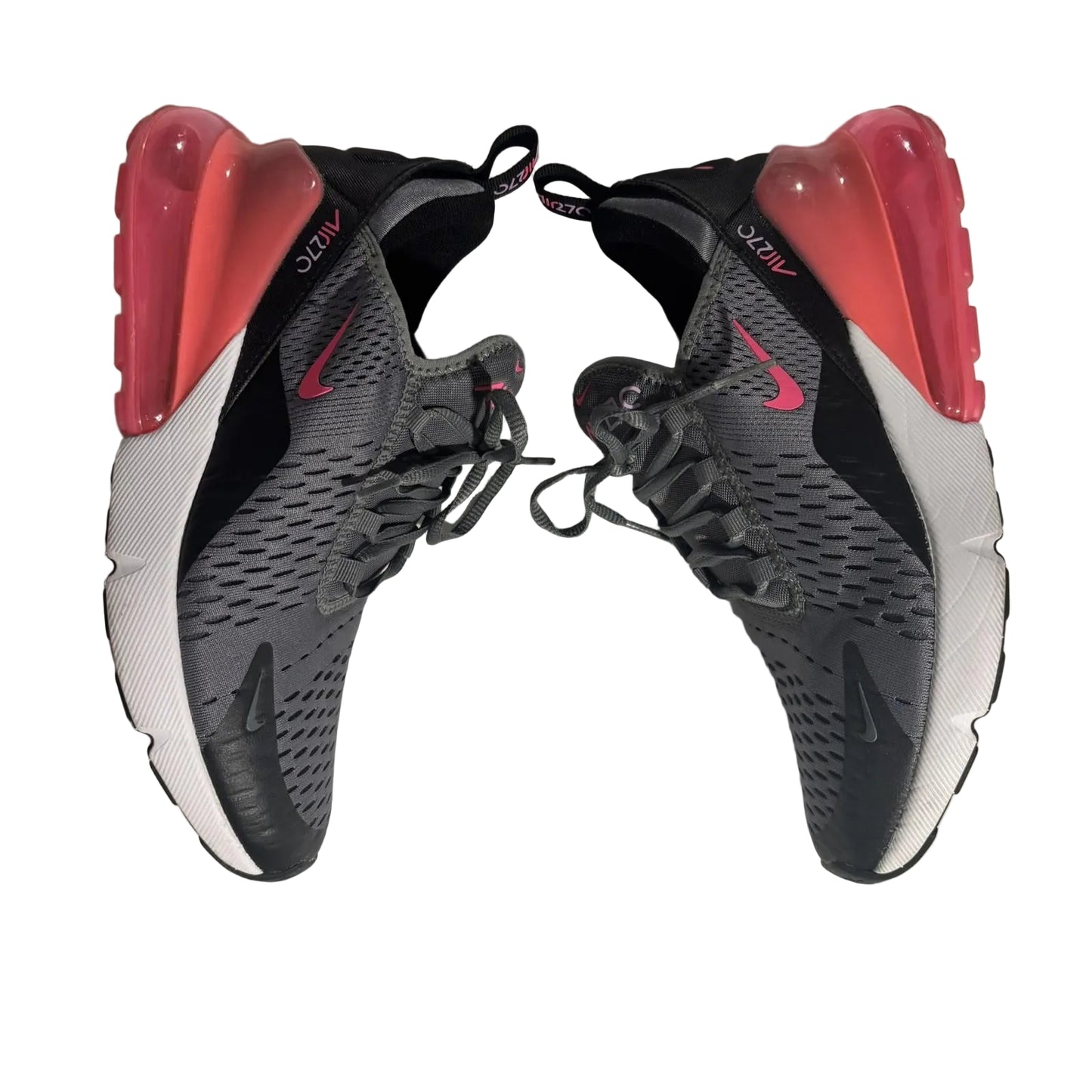 Nike Airmax 270 Smoke Grey/ Hyper Pink Sneakers 943345-031- SZ 7Y- 8.5 W