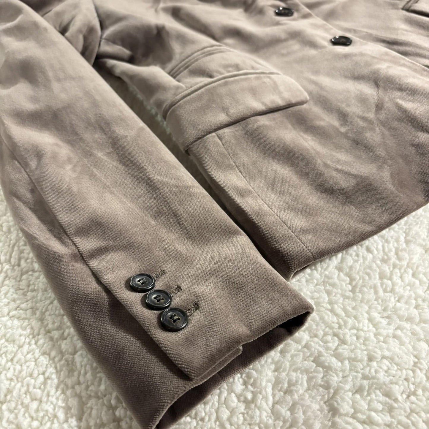 J. Crew Velvet Schoolboy 2 Button Blazer SZ 6 Workwear Classic Preppy Taupe