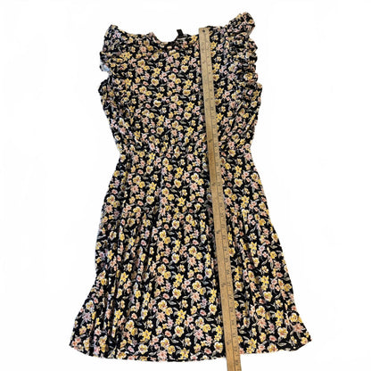 Banana Republic Flutter Sleeve Shift Dress Womens XS Floral Midi Fairy Cottage