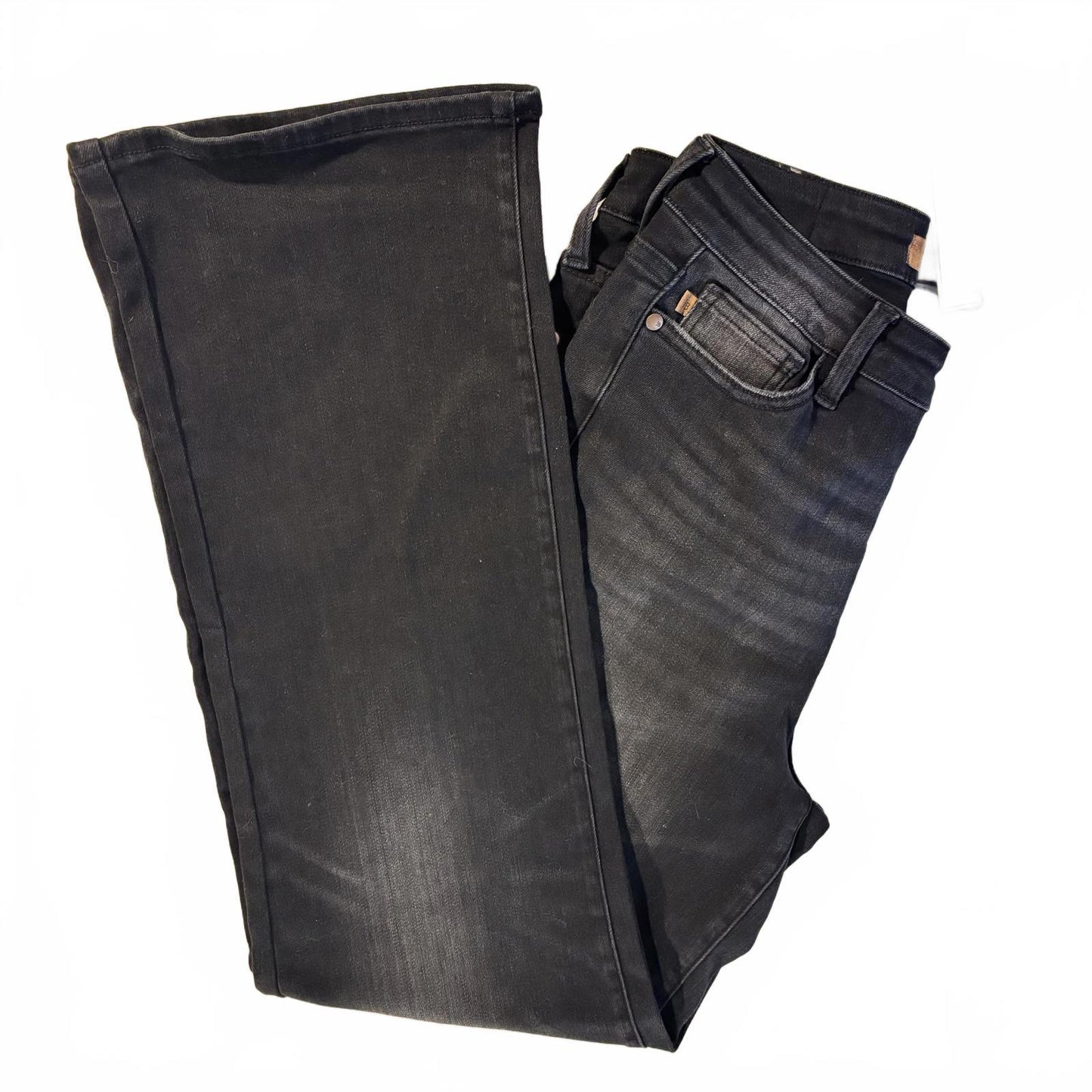 NWT JUDY BLUE Morgantown High Rise Straight Fit Black Jeans Sz 9/29 JB88646